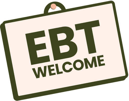 Image displaying store with 'EBT Welcome' sign